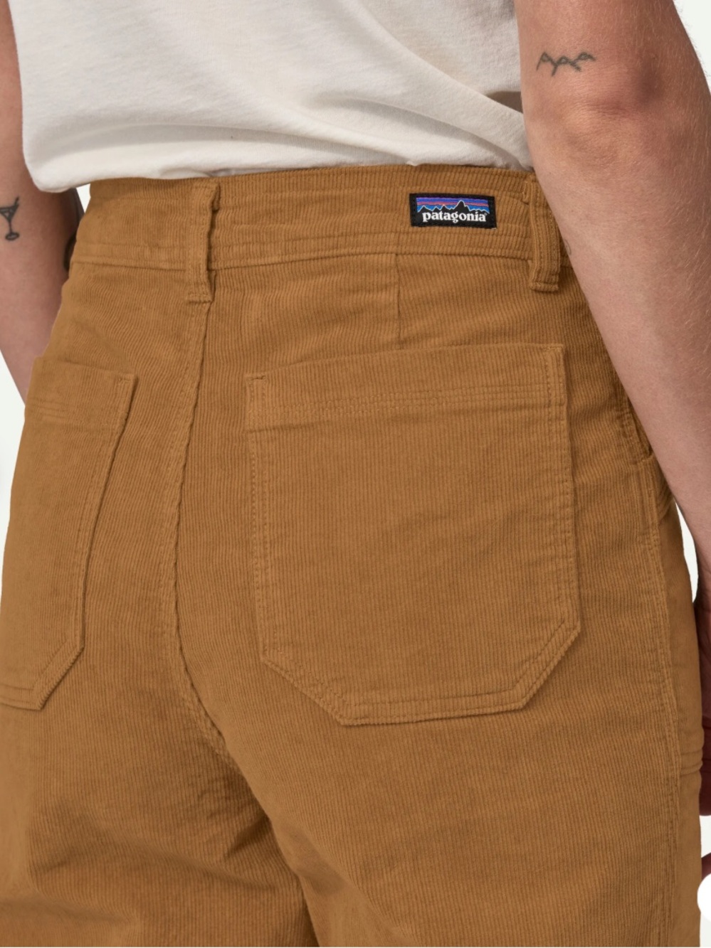 Patagonia Light Beige Wide Leg Corduroy Pants